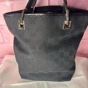 Gucci Black Monogram Tote
